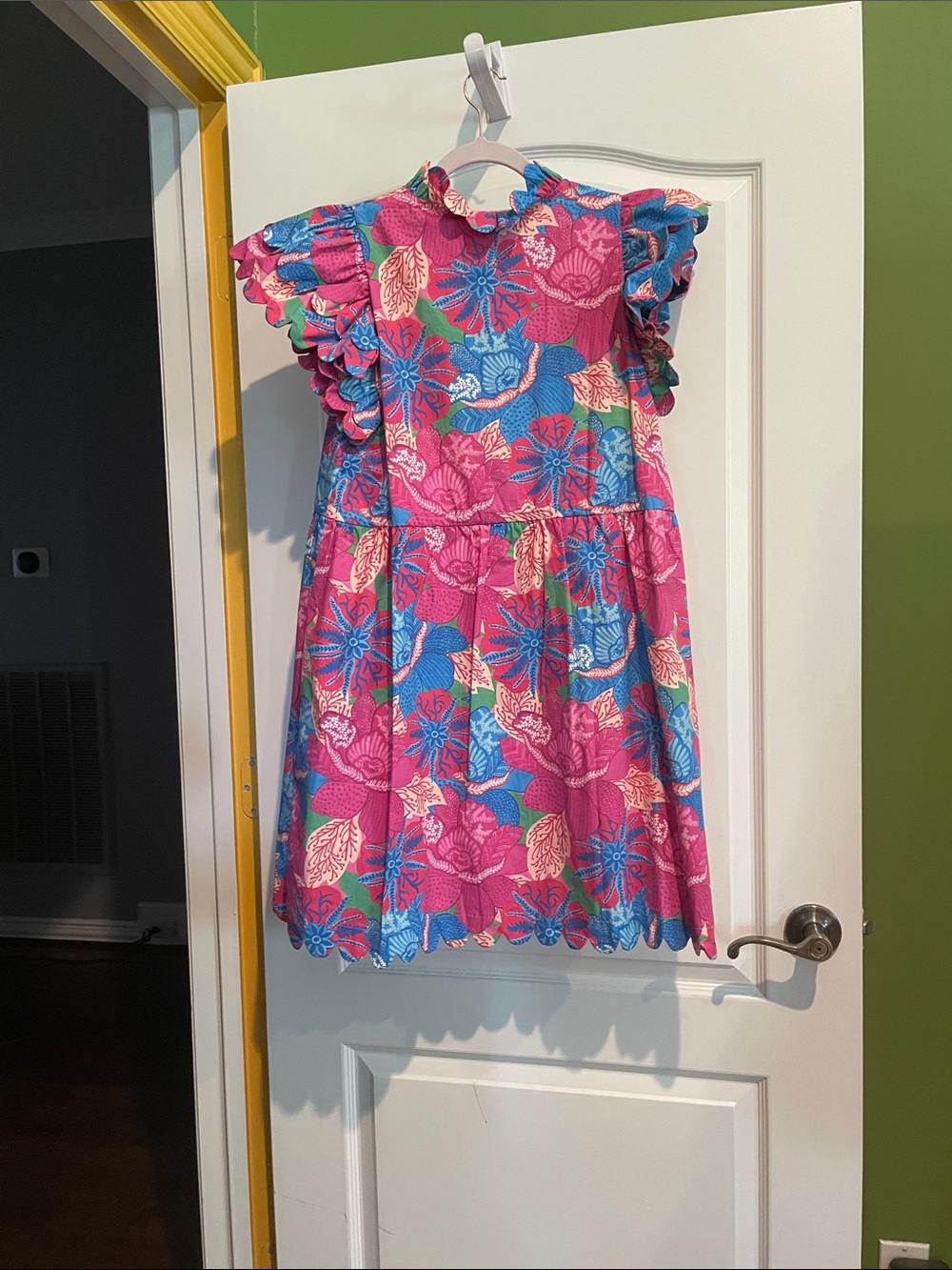 Marie by Victoria Dunn Pink Floral Ruffled Midi Dress - Picture 5 of 5